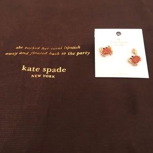 Kate Spade “Shore Thing” Crab Earrings